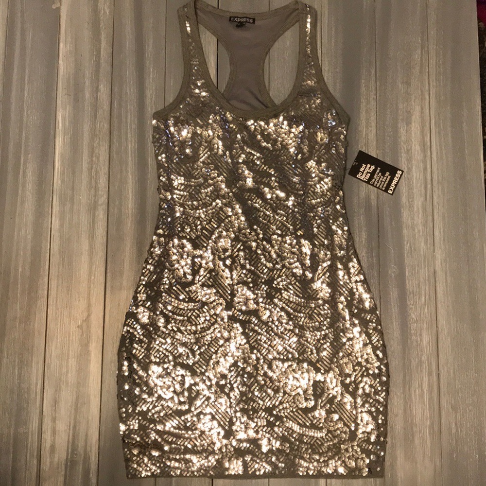 Express Racerback Sequins Dress